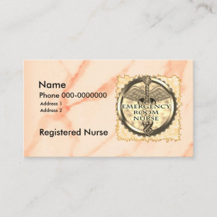 Carte De Visite Infirmière aux urgences Caducée