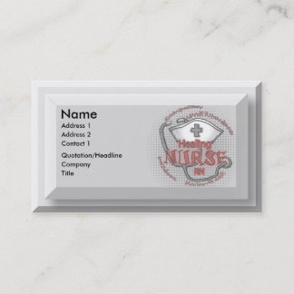 Carte De Visite Infirmière de guérison axiome