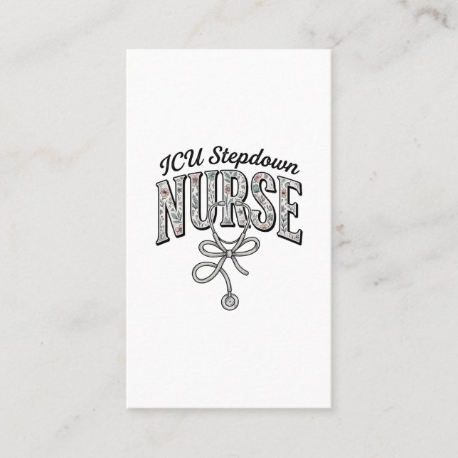 Carte De Visite Infirmière de réanimation Infirmière Stethoscope F (Devant)
