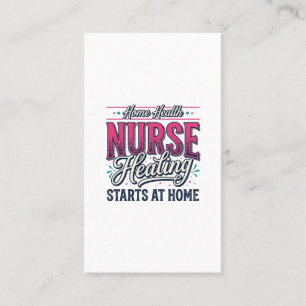 Carte De Visite Infirmière de santé à domicile Le rétablissement c