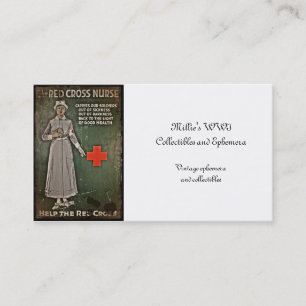 Carte De Visite Infirmière demandant des dons WWI