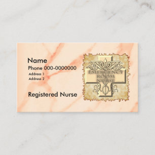 Carte De Visite Infirmière des urgences Caducée