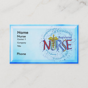 Carte De Visite Infirmière diplômée Caducée