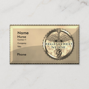 Carte De Visite Infirmière diplômée Caducée