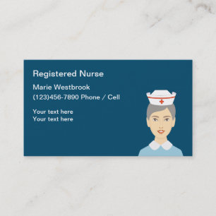 Carte De Visite Infirmière diplômée simple