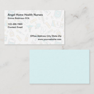 Carte De Visite Infirmière en santé à domicile Médicale