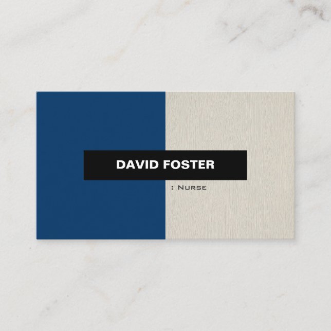 Carte De Visite Infirmière - Simple Élégant (Devant)