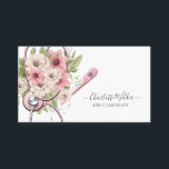 Carte De Visite Infirmière soignante Floral Stethoscope Thermomètr<br><div class="desc">Un élégant infirmier rose poussiéreux, soignant, ou aide sanitaire à domicile stéthoscope floral moderne et carte de visite thermomètre pour les soins aux personnes handicapées, ou adultes âgés. La face arrière de la carte a une couleur rose pâle et poussiéreuse pour compléter le floral. Une carte joyeuse, sereine et invitante...</div>