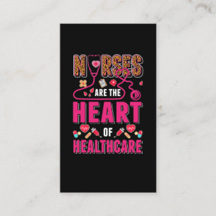 Carte De Visite Infirmières de soins de santé Fières Leopard Infir