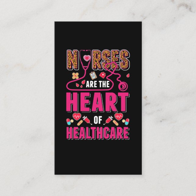 Carte De Visite Infirmières de soins de santé Fières Leopard Infir (Devant)