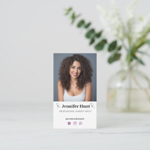 Carte De Visite Influence, Artiste maquillage minimaliste des médi