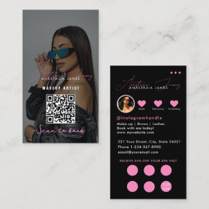 Carte De Visite Influencer Code QR de remise sur grille commercial