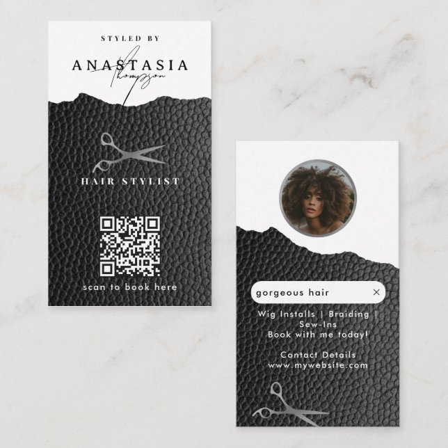 Carte De Visite Influencer Hair Stylist Wig & Braid Stylists (Devant / Derrière)