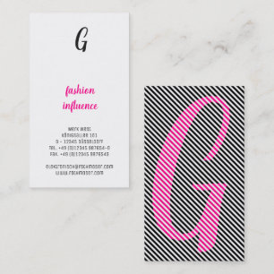Carte De Visite influenceur basé sur la typographie