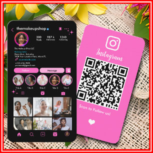 Carte De Visite Influenceur de l'artiste maquillage Instagram Code