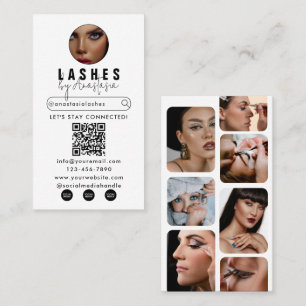 Carte De Visite Influenceur Maquillage de beauté Artiste Lashes de