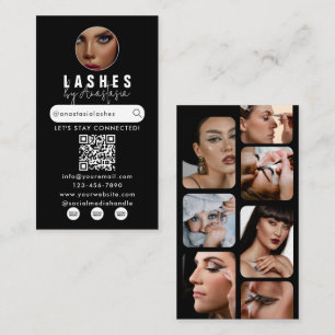 Carte De Visite Influenceur Maquillage de beauté Artiste Lashes de