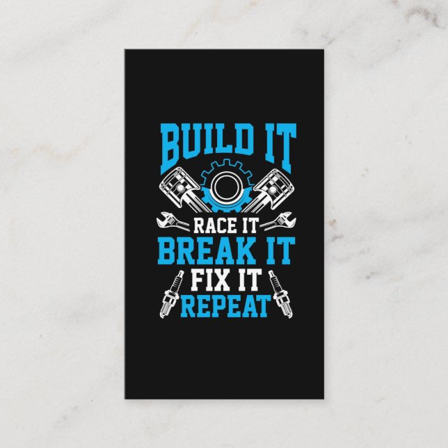 Carte De Visite Ingénierie mécanique des ruptures de course (Devant)