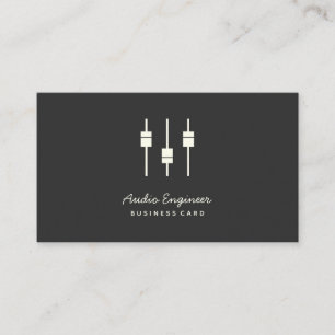 Carte De Visite Ingénieur audio en écriture manuscrite Crème e