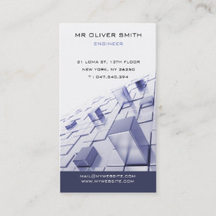 Carte de visite ingénieur bâtiment BTP