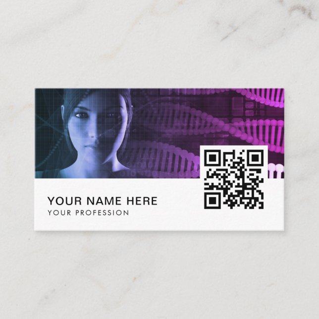 Carte De Visite Ingénieur biomédical Code QR (Devant)
