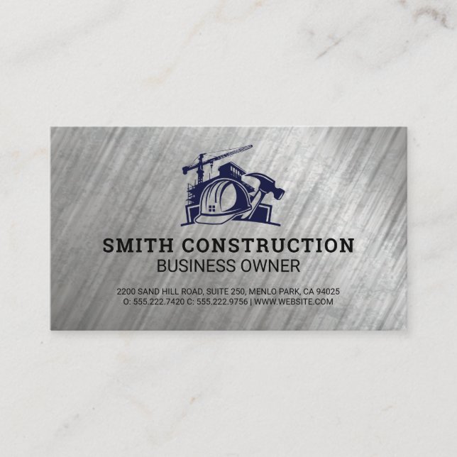 Carte De Visite Ingénieur | Chantier de construction | Constructeu (Devant)