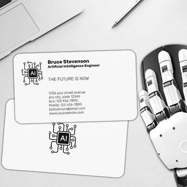 Carte De Visite Ingénieur de l'intelligence artificielle (Créateur téléchargé)