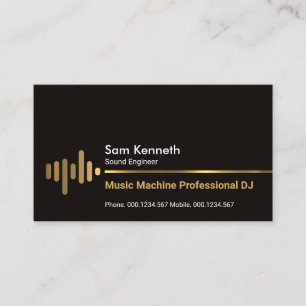 Carte De Visite Ingénieur de son d'onde électrique minimaliste G