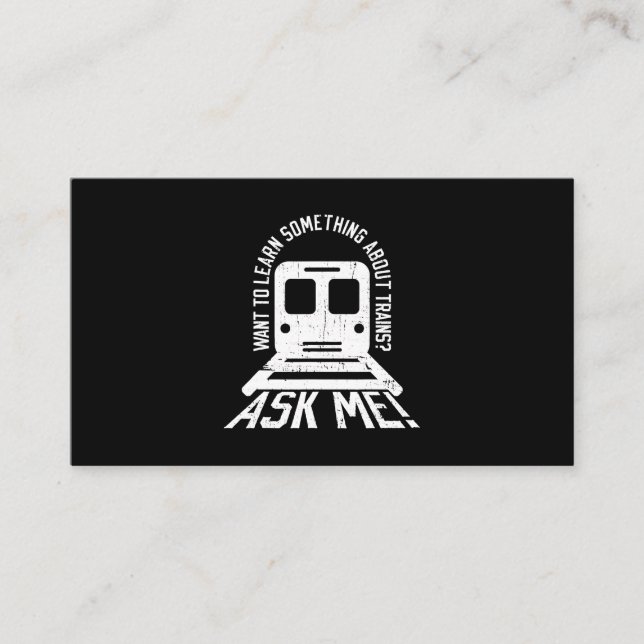 Carte De Visite Ingénieur De Train Et Travailleur De Moteur Ferrov (Devant)