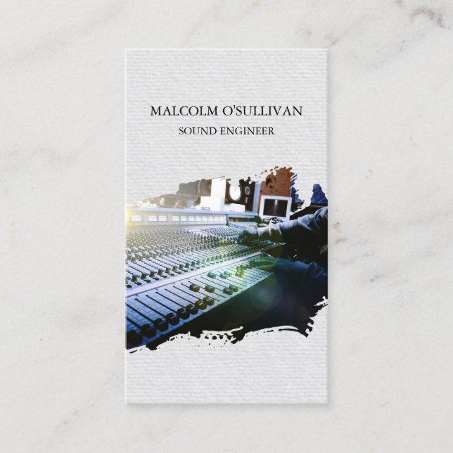 Carte De Visite Ingénieur d'enregistrement audio (Devant)
