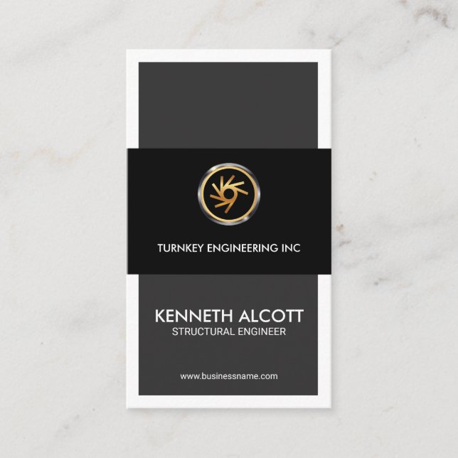 Carte De Visite Ingénieur des ponts et chaussées élégant de (Devant)