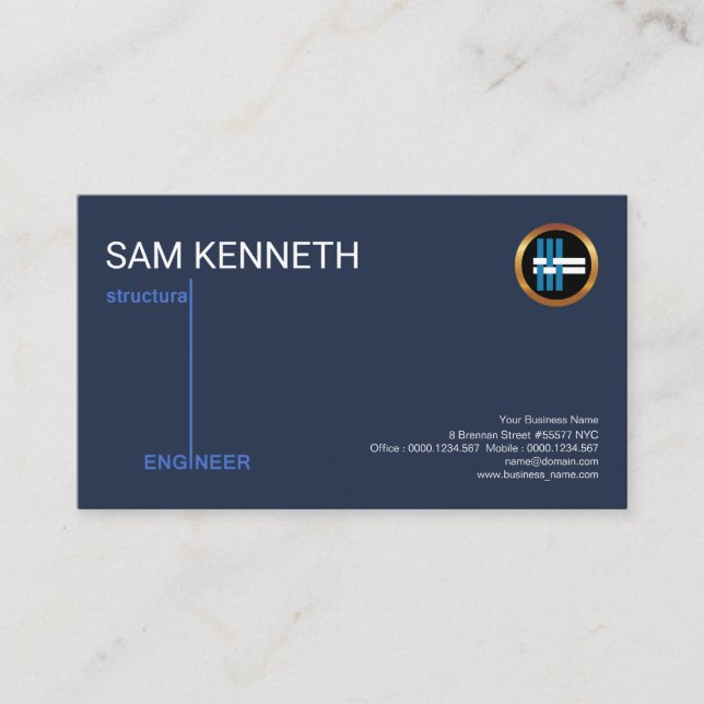 Carte De Visite Ingénieur des ponts et chaussées simple (Devant)