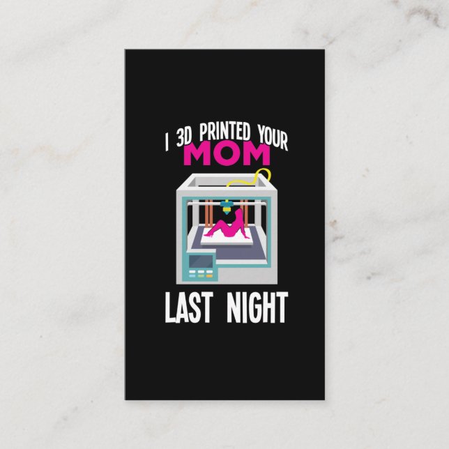 Carte De Visite Ingénieur d'impression 3D Imprimante Imprimé votre (Devant)