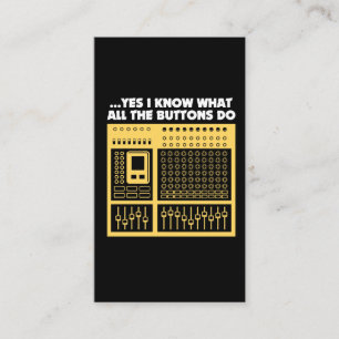 Carte De Visite Ingénieur du son audio - Tourne-disque du DJ de