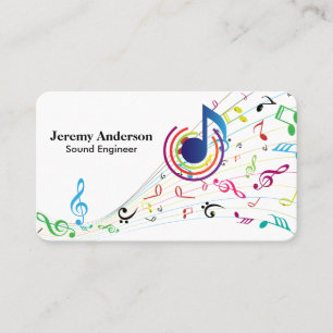 Carte De Visite Ingénieur du son Musique Remarques