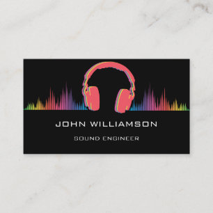 Carte De Visite Ingénieur du son personnalisé Ingénierie audio