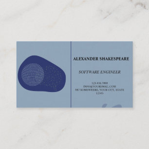 Carte de visite ingénieur élégant/moderne/bleu