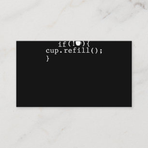 Carte De Visite Ingénieur logiciel de codage intelligent de rempl