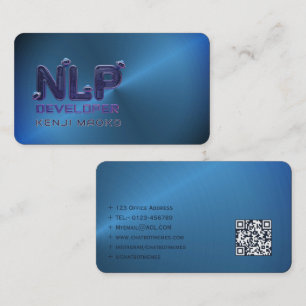 Carte De Visite 🤖 Ingénieur NLP Chatbot Développeur AI QR Code Ca