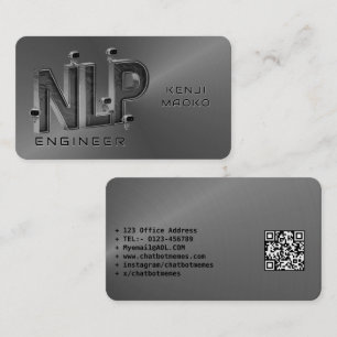 Carte De Visite 🤖 Ingénieur NLP Chatbot Développeur Conversationa