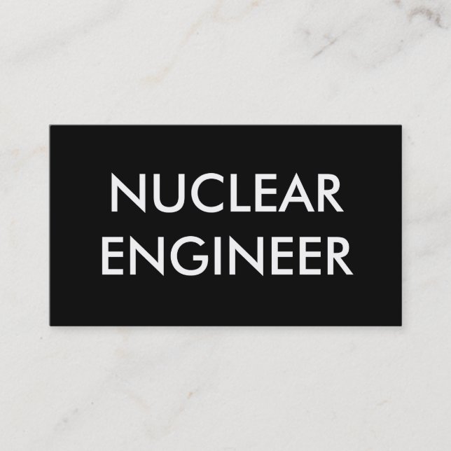 Carte De Visite ingénieur nucléaire (Devant)