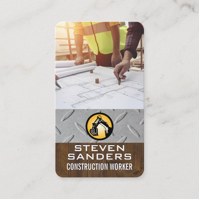 Carte De Visite Ingénieurs | Chantier de construction | Architecte (Devant)