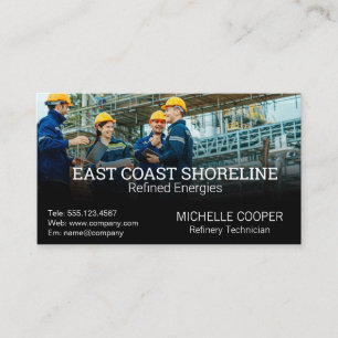 Carte De Visite Ingénieurs techniciens Raffinerie de pétrole