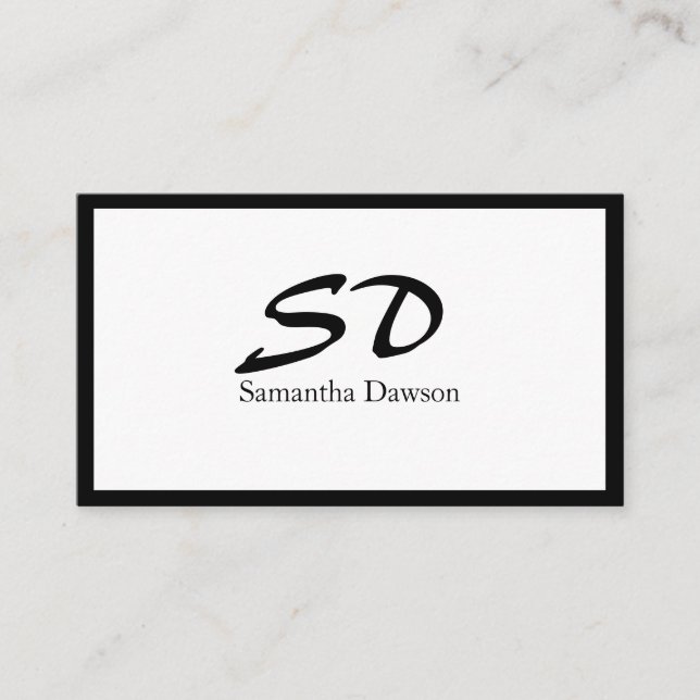 Carte de visite initial minimaliste  (Devant)