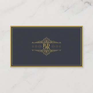 Carte De Visite Initiales de monogramme distinctives et personnali