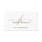 Initiales de script minimaliste or élégant