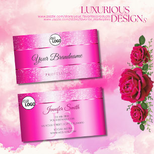 Carte De Visite Initiales du logo de Parties scintillant brillante