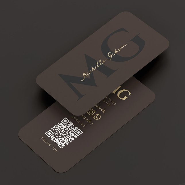 Carte De Visite Initiales Espresso Élégantes de Luxe Professionnel (Luxury Elegant Professional Initials Espresso Business Card
☆★
☆★
☆★
☆★
☆★
4.7 out of 5 stars rating)