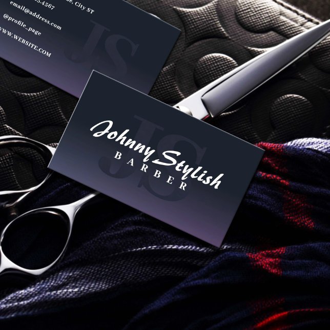 Carte De Visite Initiales géantes minimalistes modernes (Créateur téléchargé)