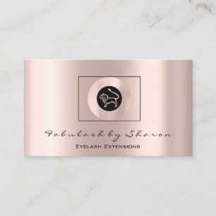 Carte De Visite Initiales Logo du blogueur Rose Zodiac LIon